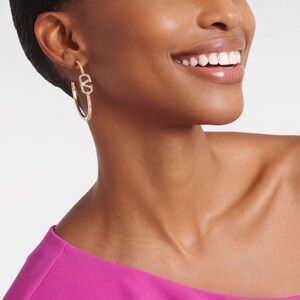 Chic Gold Hoop Earrings Micro Paved Hoop Earrings